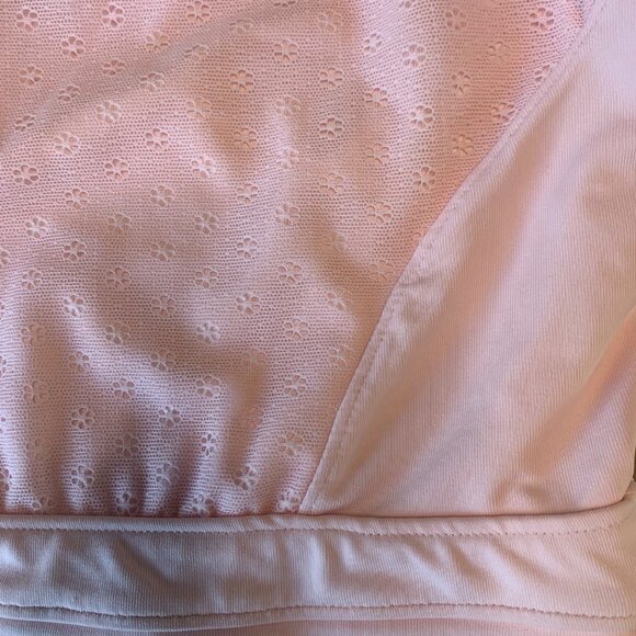 BLOCH Ballet Leotard Girls 12 Pale Pink Mesh Back Sleeveless Dance Leo Floral - Picture 5 of 6